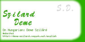 szilard deme business card